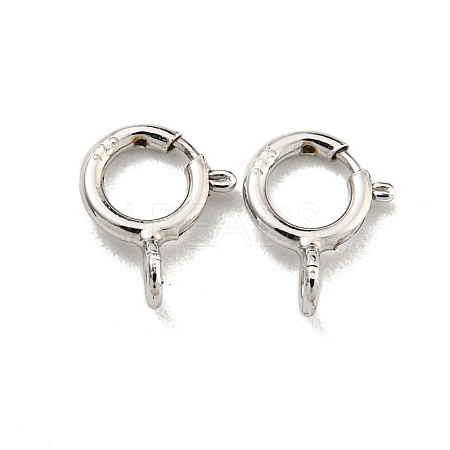 925 Sterling Silver Spring Ring Clasps STER-C005-06P-1