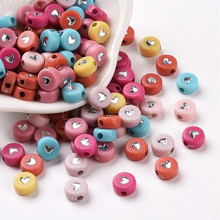 Opaque Acrylic Beads PACR-N006-50-B02-1