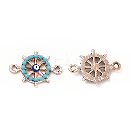 Alloy Enamel Connector Charms FIND-H039-07RG-1