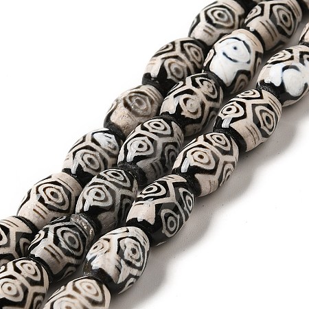 Tibetan Style dZi Beads Strands G-F726-A03-1
