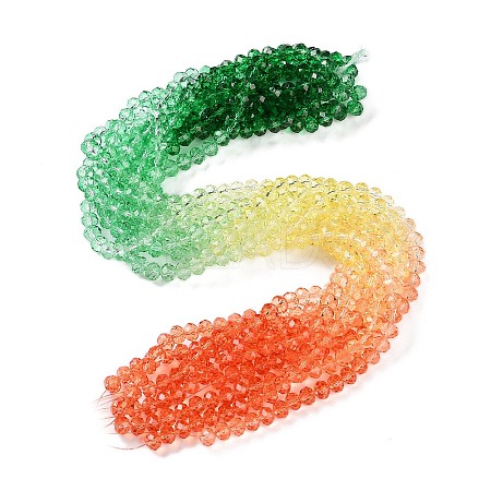Transparent Painted Glass Beads Strands DGLA-A034-T8mm-A04-1