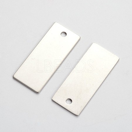 Stainless Steel Stamping Blank Tag Pendants STAS-L166-06-1