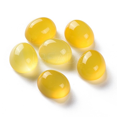Natural Yellow Agate Cabochons G-H231-07-1