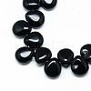 Natural Black Stone Beads Strands G-T005-01-1