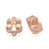 Nickel Free & Lead Free Rose Gold Plated Alloy European Beads PALLOY-J169-72RG-NR-1