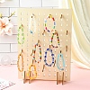 Desktop Rectangle Wooden Jewelry Bracelet Organizer Stands ODIS-YWC0001-01-4