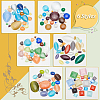168Pcs 24 Style Cat Eye Cabochons CE-PH0001-05-4