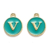 Golden Plated Alloy Enamel Charms ENAM-Q437-15V-1