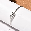 Tarnish Resistant 304 Stainless Steel Bangles X-STAS-S053-26-5