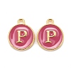 Golden Plated Alloy Enamel Charms X-ENAM-S118-08P-1