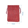   Burlap Packing Pouches Drawstring Bags ABAG-PH0001-14x10cm-06-3
