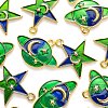 40Pcs 2 Style Golden Alloy Enamel Pendants ENAM-LS0001-54-4