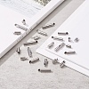 90Pcs 6 Style 304 Stainless Steel Slide On End Clasp Tubes STAS-YW0001-20-8