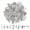 120Pcs 12 Styles Tibetan Style Alloy Pendants FIND-DC0004-22-1