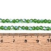 AB Color Plated Transparent Glass Beads Strands GLAA-G127-01-01M-2