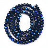 Electroplate Opaque Solid Color Glass Beads Strands X1-EGLA-A034-P4mm-L22-2