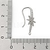 Brass Micro Pave Clear Cubic Zirconia Hoop Earring Findings KK-H521-01P-3