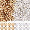 400Pcs 2 Colors Brass Spacer Beads KK-BBC0023-58A-1