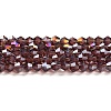 Transparent Electroplate Glass Beads Strands EGLA-A039-T2mm-B05-1