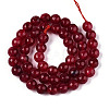 Dyed Natural White Jade Beads Strands G-T139-8mm-60-04-2