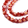 Round Millefiori Glass Beads Strands X-LK-P001-37-3