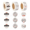 6 Rolls 3 Style Word Handmade with Love Self-Adhesive Kraft Paper Stickers DIY-LS0003-33-1