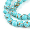 Baking Paint Glass Beads Strands DGLA-N010-10mm-03-3
