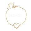 304 Stainless Steel Heart Link Bracelets BJEW-L640-06-2