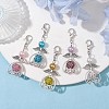 5Pcs 5 Colors Angel Glass Pearl Pendant Decorations HJEW-JM01744-2