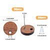 30Pcs Walnut Wood Stud Earring Findings WOOD-HY0001-14-2