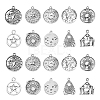 20Pcs 10 Styles Tibetan Style Alloy Pendants TIBEP-CJ0001-82-1