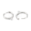 Rack Plating Brass Huggie Hoop Earrings Finding KK-D063-05P-2