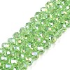 Electroplate Glass Beads Strands X-EGLA-A044-T8mm-B09-1
