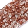 Baking Paint Crackle Glass Bead Strands CCG-S001-8mm-18-2