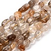 Natural Gold Rutilated Quartz Beads Strands G-P568-C09-01-2