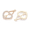 Rack Plating Alloy Pendants FIND-N005-31G-2