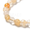 Natural Yellow Hematoid Quartz/Golden Healer Quartz Beads Strands G-E571-34A-4