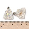 Electroplated Raw Rough Natural Druzy Agate Pendants G-H084-07P-02-3
