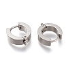 Tarnish Resistant 201 Stainless Steel Huggie Hoop Earrings Findings STAS-A167-01B-P-2