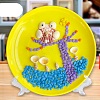 DIY Owl & Tree Pattern Shell Conch Disk Paste Painting For Kids DIY-P035-08-1