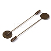 Brass Lapel Pin Base Settings KK-WH0045-025A-KCG-2