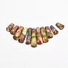 Assembled Gold Line and Imperial Jasper Beads Strands G-P298-K04-1