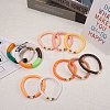10Pcs 10 Style Handmade Polymer Clay Heishi Beaded Stretch Bracelets Set with Heart BJEW-SW00036-01-4