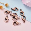 Brass Lobster Claw Clasps X-KK-902-R-NF-6