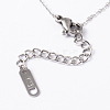 304 Stainless Steel Initial Letter Pendant Necklaces NJEW-M168-Y-2