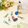   Rainbow Color Zinc Alloy Keychain Clasps FIND-PH0006-46-6