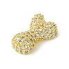Rack Plating Brass Clear Cubic Zirconia Pendants KK-S378-01G-Y-2