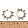 Glass Beaded Hoop Earrings EJEW-MZ00750-01-5