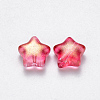 Spray Painted Glass Beads GLAA-R211-04-D04-2