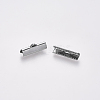 304 Stainless Steel Ribbon Crimp Ends X-STAS-S112-001F-P-1